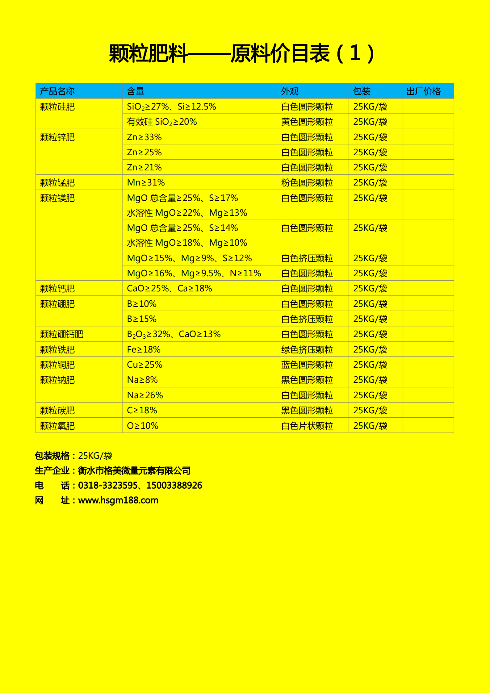 顆粒肥料系列一